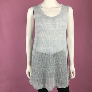Eileen Fisher Tunic Sleeveless Italian Yarn Slits